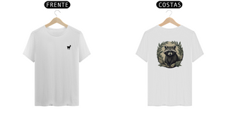 Nome do produtoWild Whispers - T-Shirt Branca Raccoon