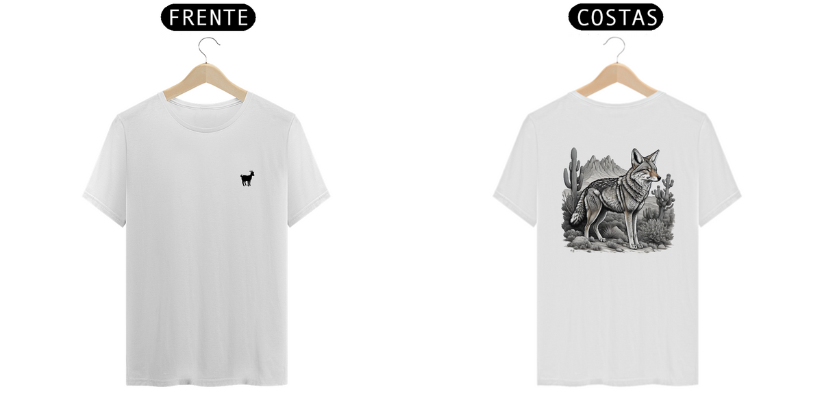 Nome do produto: Wild Whispers - T-Shirt Branca Coyote