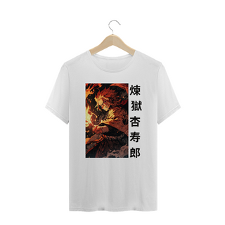Nome do produtoDemon Slayer - T-Shirt Plus Size Branca Rengoku