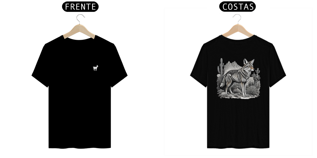 Nome do produto: Wild Whispers - T-Shirt Preta Coyote