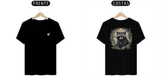 Nome do produtoWild Whispers - T-Shirt Preta Raccoon