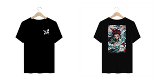 Nome do produtoDemon Slayer T-Shirt Preta Plus Size Frente/Costas Tanjirō