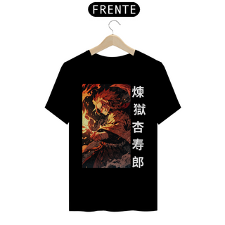 Demon Slayer - T-Shirt Preta Rengoku