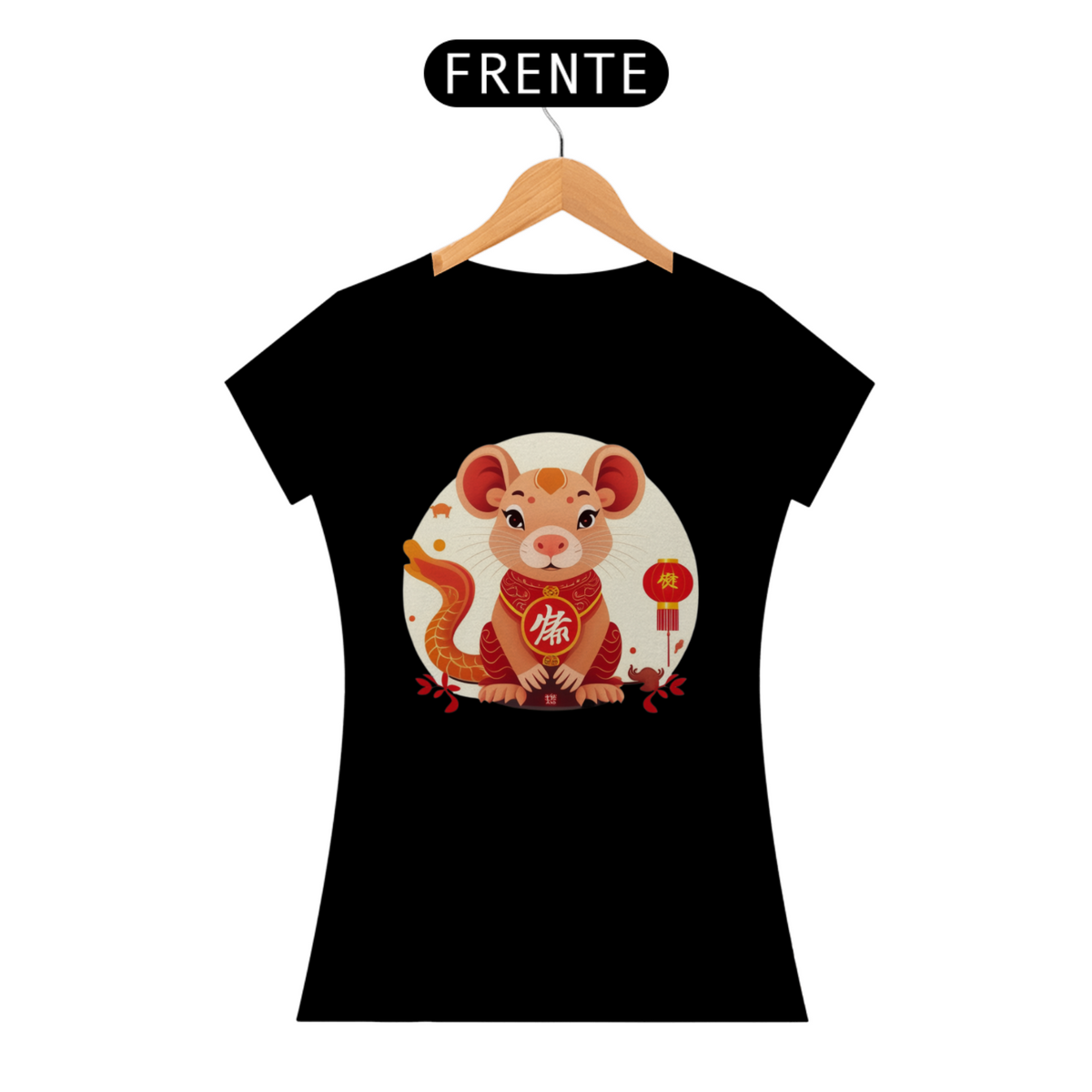 Nome do produto: Chinese New Year - T-Shirt Baby Look Little Rat