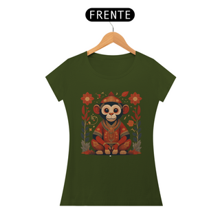 Nome do produtoChinese New Year - T-Shirt Baby Look Monkey Monk
