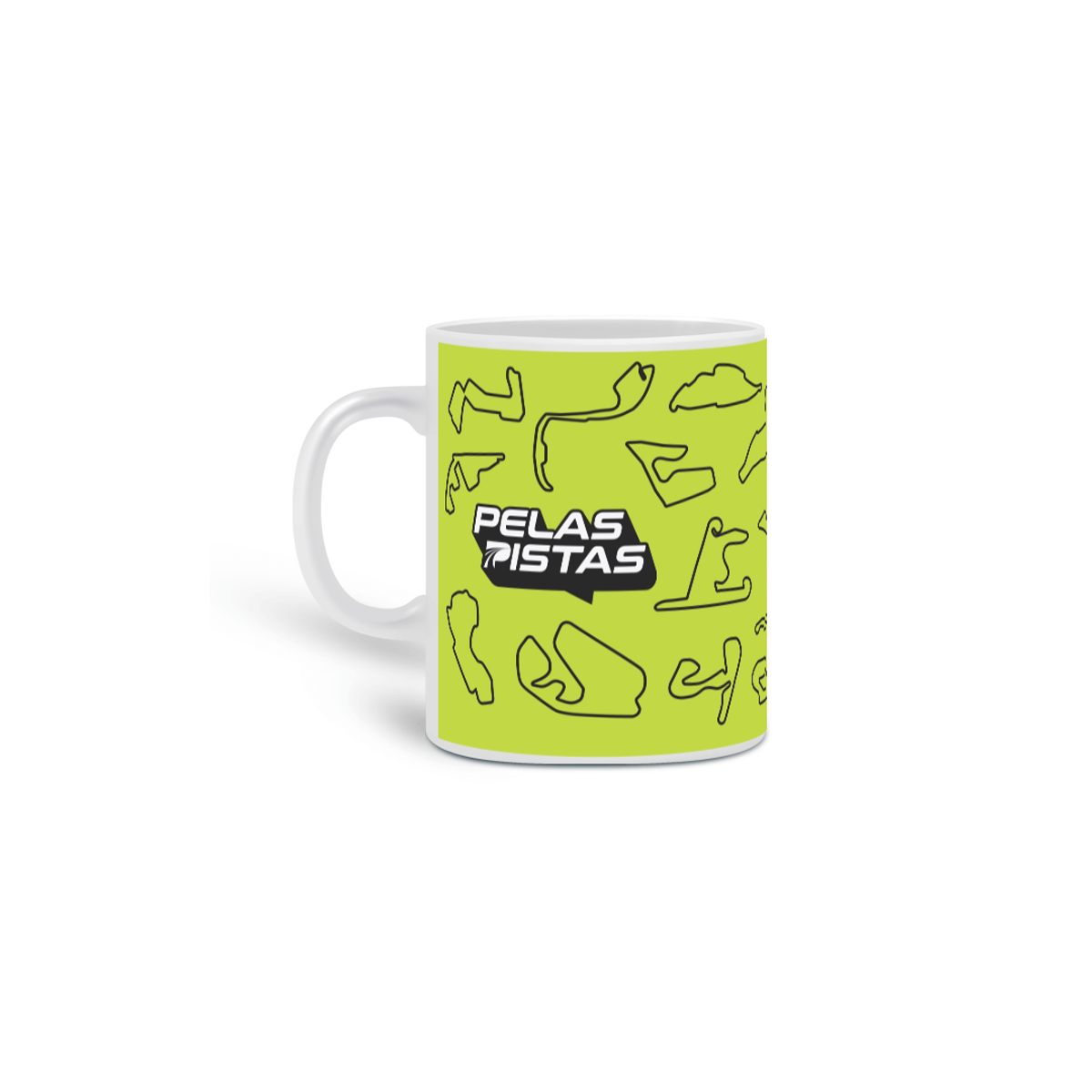 Nome do produto: Caneca Pelas Pistas Verde