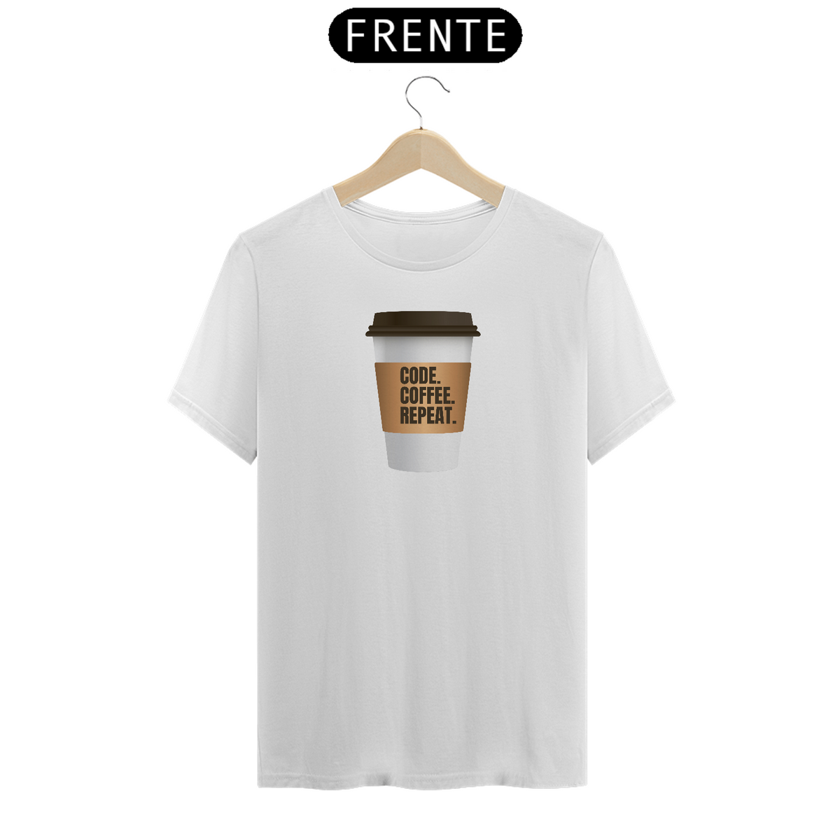 Nome do produto: Camiseta Code. Coffee. Repeat.