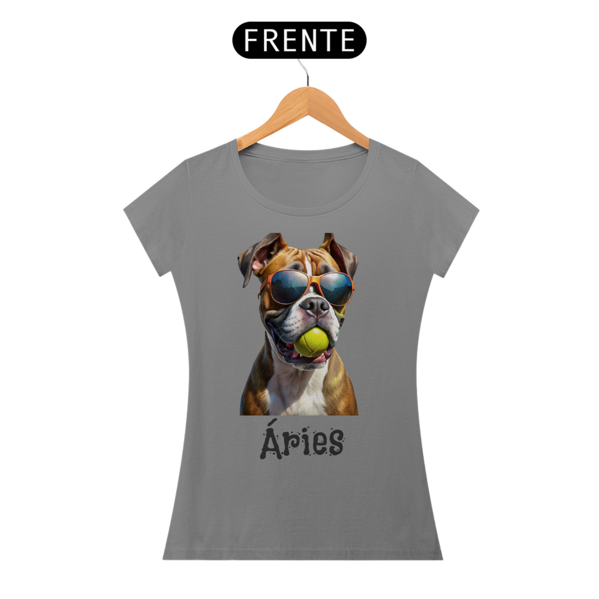 Nome do produto: Camiseta feminina Boxer Áries - Coleção Signos