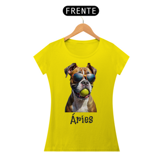 Nome do produtoCamiseta feminina Boxer Áries - Coleção Signos