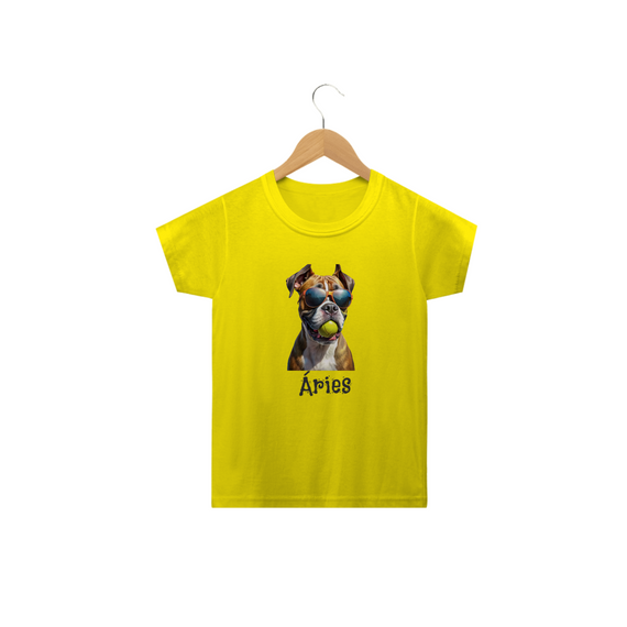 Camiseta Infantil Boxer Áries - Coleção Signos