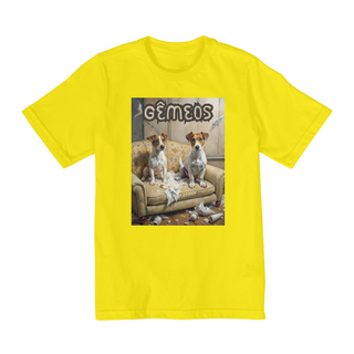 Nome do produtoCamiseta infantil Jack russel Gêmeos - Coleção Signos