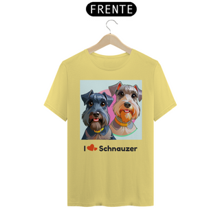 Camiseta Estonada Eu amo Schnauzer - Arte Singular