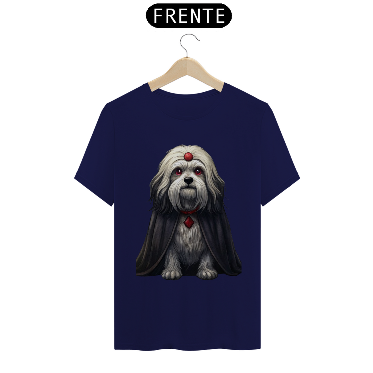 Nome do produto: Camiseta Lhasa Apso Gótico - Moda Perro