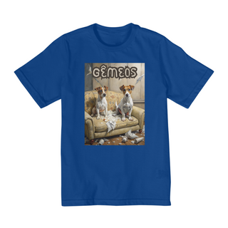 Nome do produtoCamiseta infantil Jack russel Gêmeos - Coleção Signos