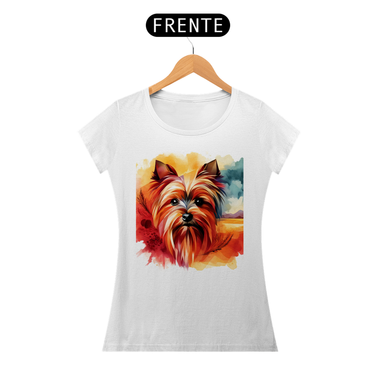 Nome do produto: Camiseta baby long Yorkshire Terrier - Arte Singular