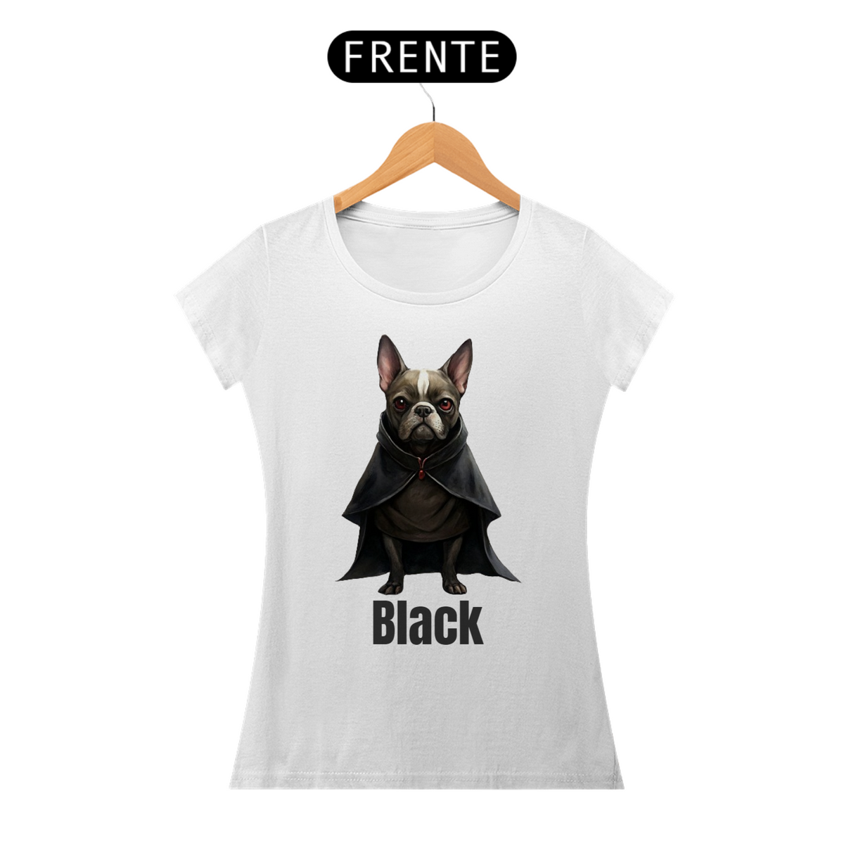 Nome do produto: Camiseta Feminina Bulldog Gótico