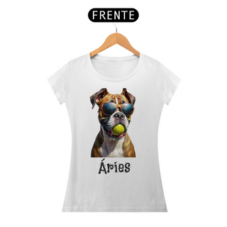 Nome do produtoCamiseta feminina Boxer Áries - Coleção Signos