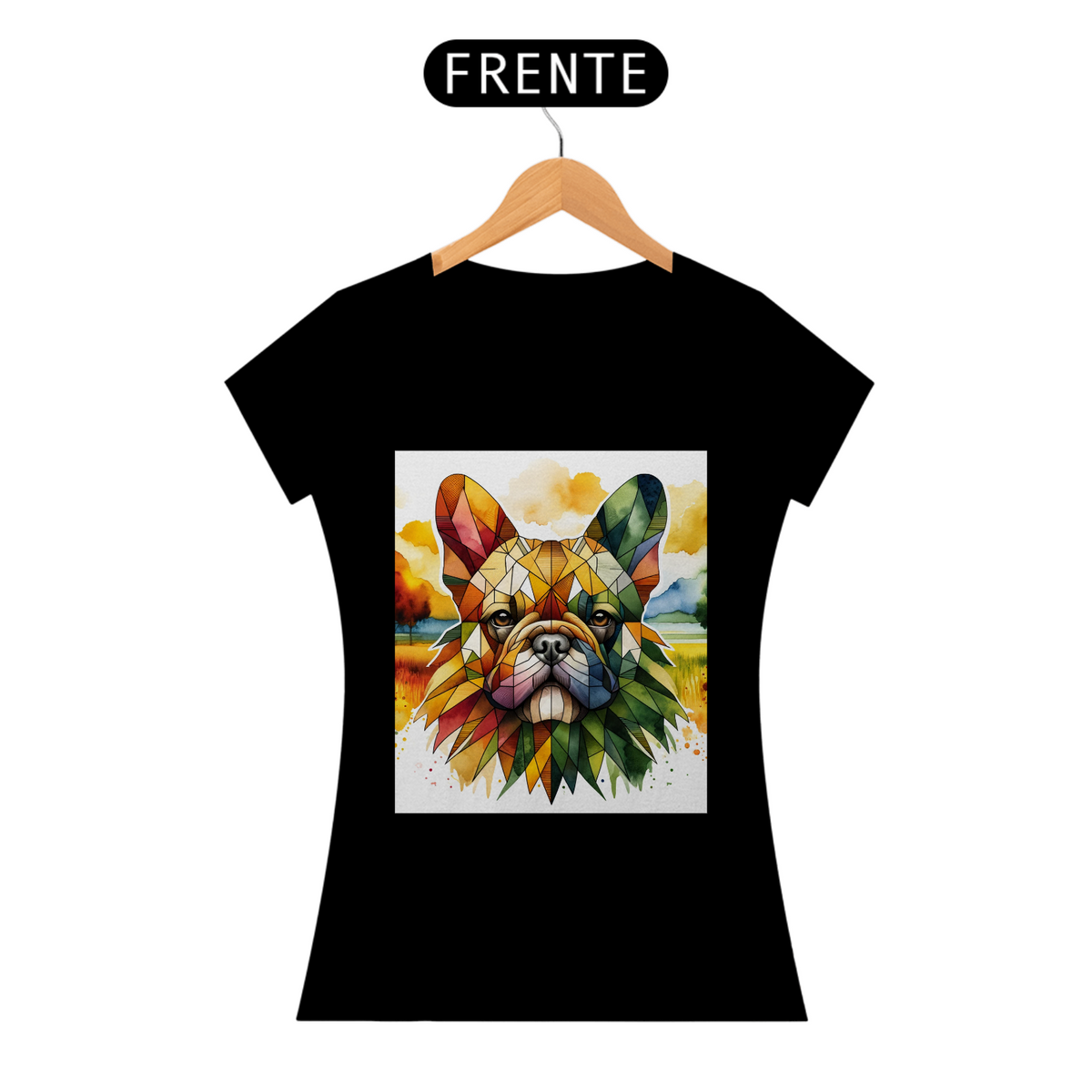 Nome do produto: Camiseta baby long Bulldog Francês - Arte singular