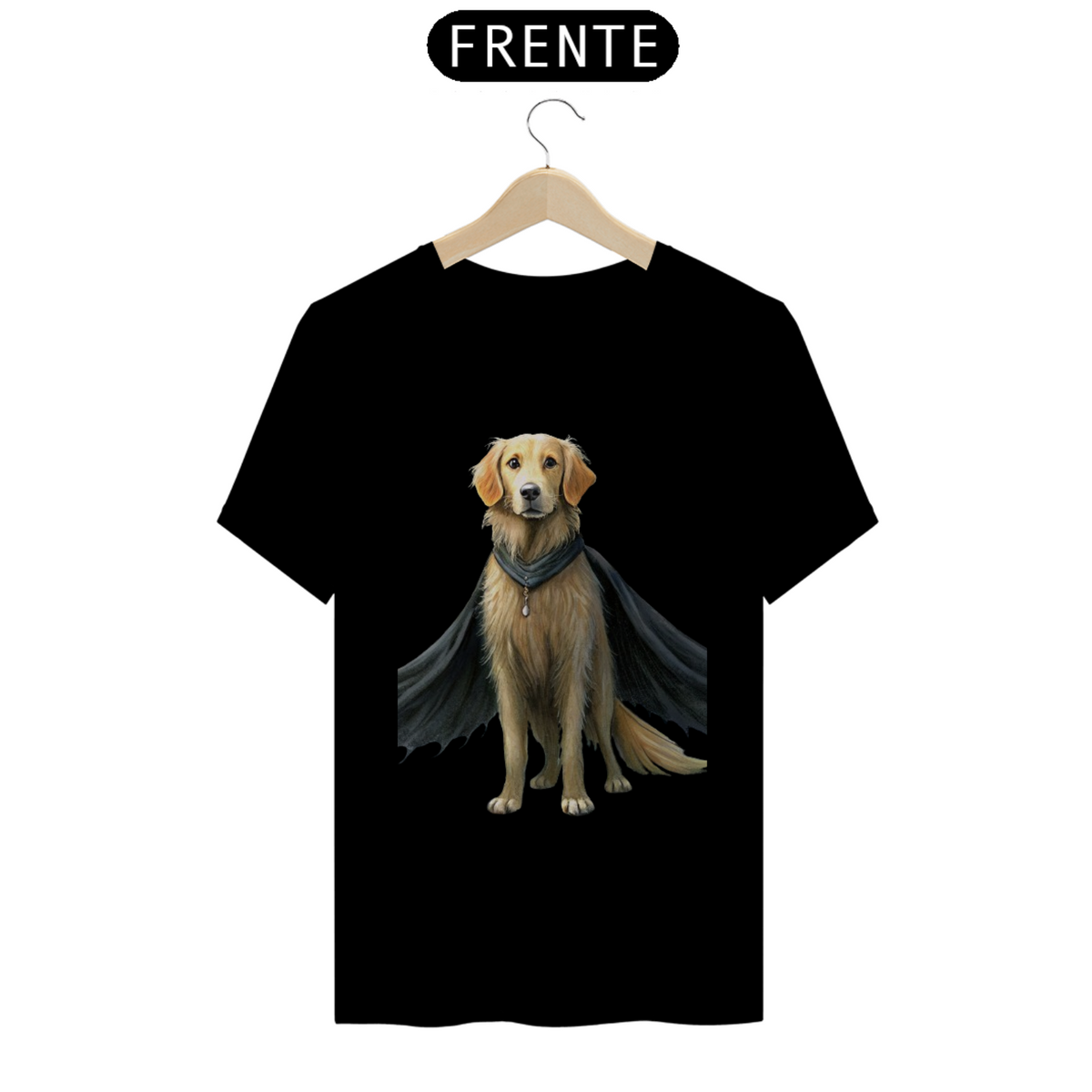 Nome do produto: Camiseta Golden Retriever Gótico - Arte Singular