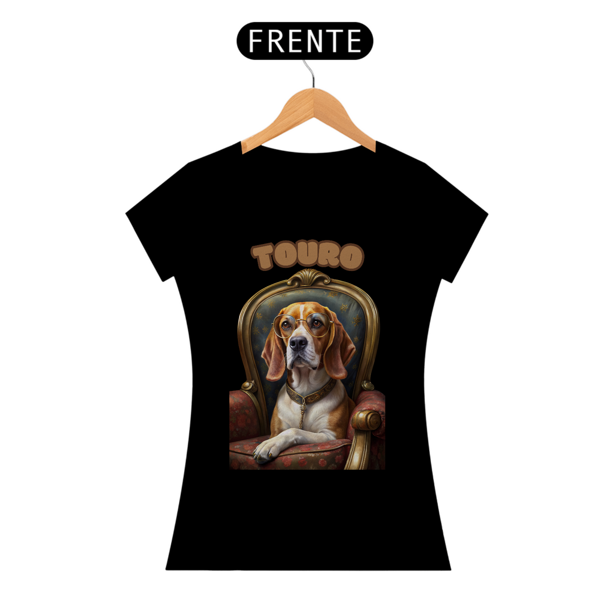 Nome do produto: Camiseta feminina Beagle Touro - Coleção Signos