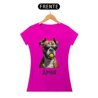 Nome do produtoCamiseta feminina Boxer Áries - Coleção Signos