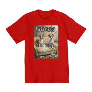 Nome do produtoCamiseta infantil Jack russel Gêmeos - Coleção Signos