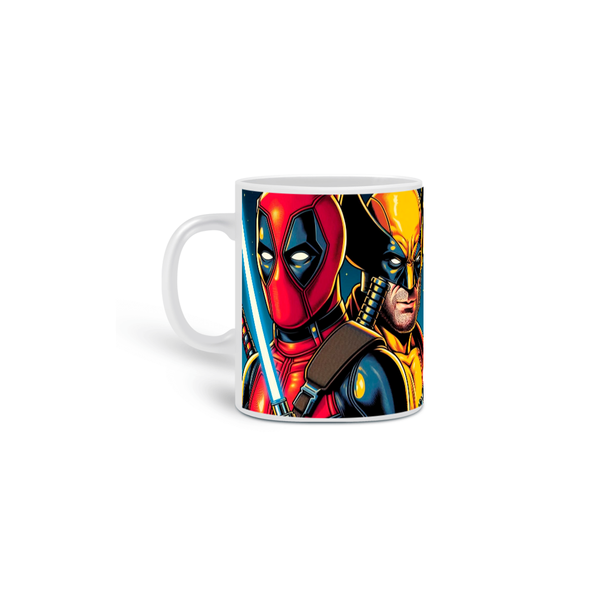 Nome do produto: CANECA DEADPOOL E WOLVERINE STAR WARS