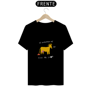 Camiseta Preta- Vaca Amarela