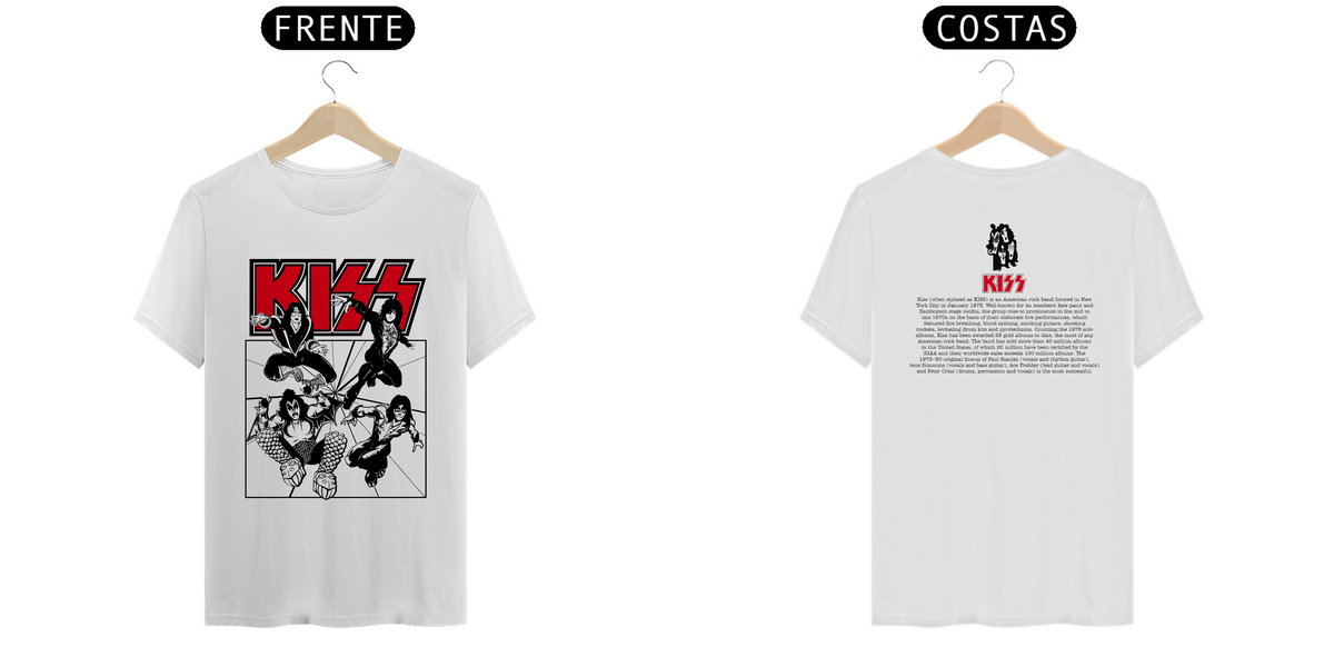 Nome do produto: Camiseta Kiss (PRIME)