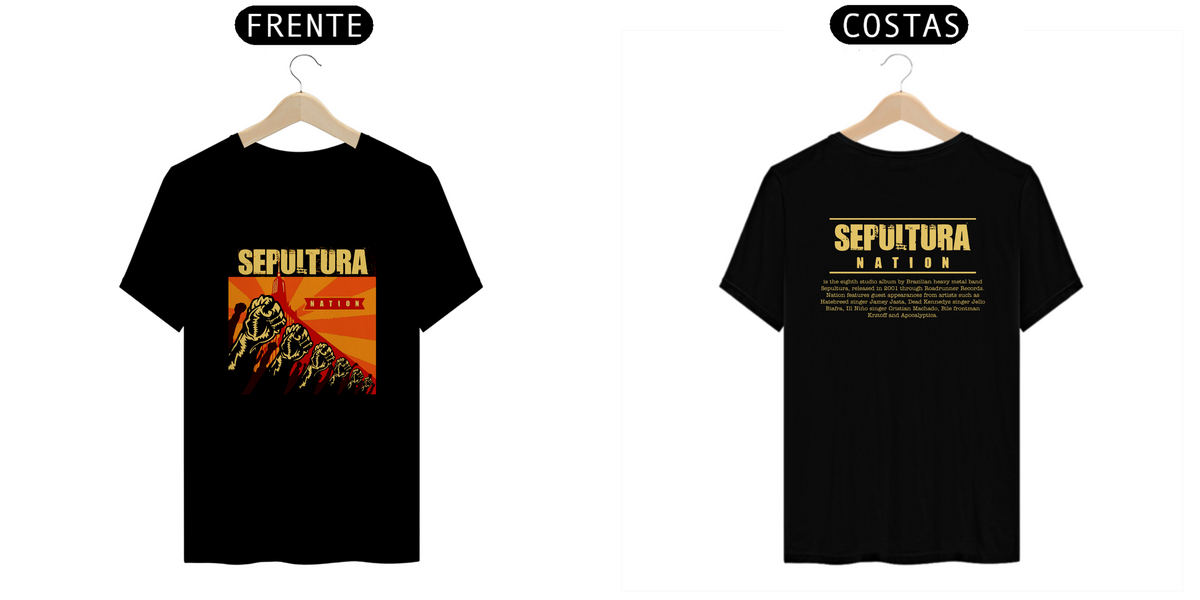 Nome do produto: Camiseta Sepultura (PRIME)