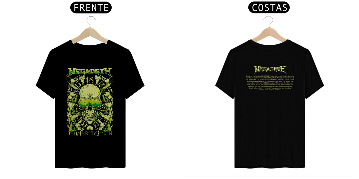 Nome do produto: Camiseta Megadeth (PRIME)