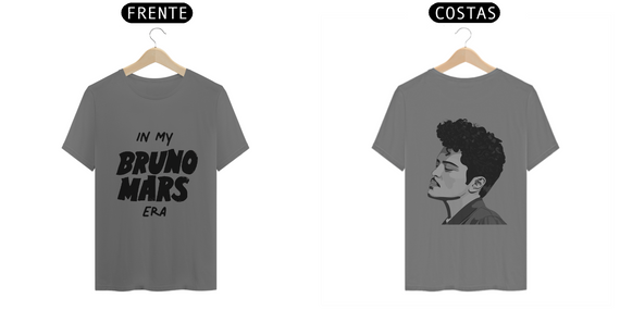 T-shirt Estonada - In My Bruno Mars Era (estampa preta)