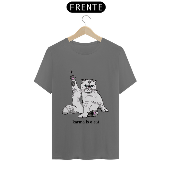 T-shirt Estonada - Karma Is A Cat