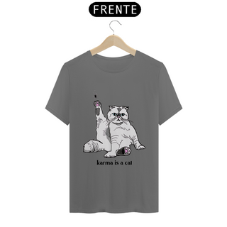 Nome do produtoT-shirt Estonada - Karma Is A Cat