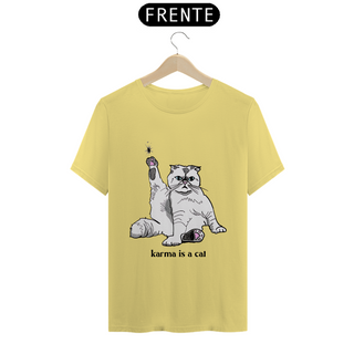 Nome do produtoT-shirt Estonada - Karma Is A Cat