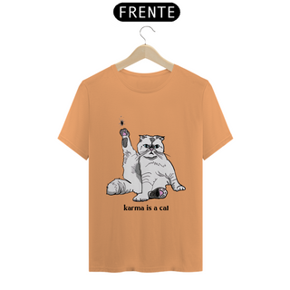 Nome do produtoT-shirt Estonada - Karma Is A Cat