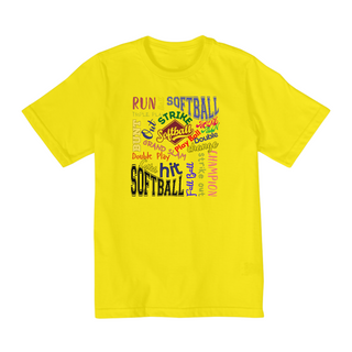 Nome do produtoCamiseta Infantil Softball Words