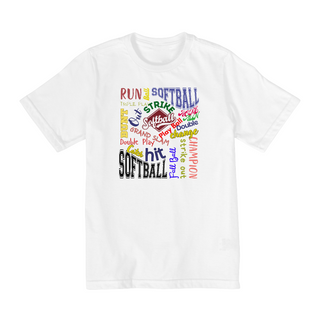 Nome do produtoCamiseta Infantil Softball Words