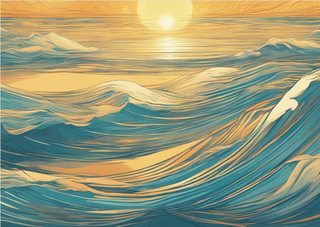 2D Ocean Waves - Art Code: 004
