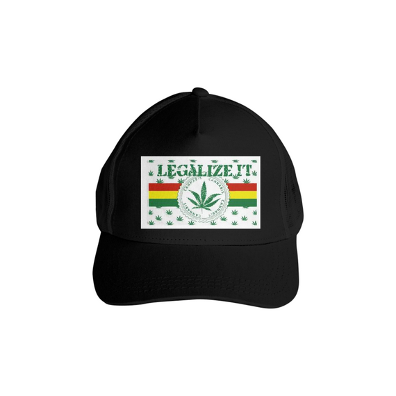 Boné bandeira cannabis 