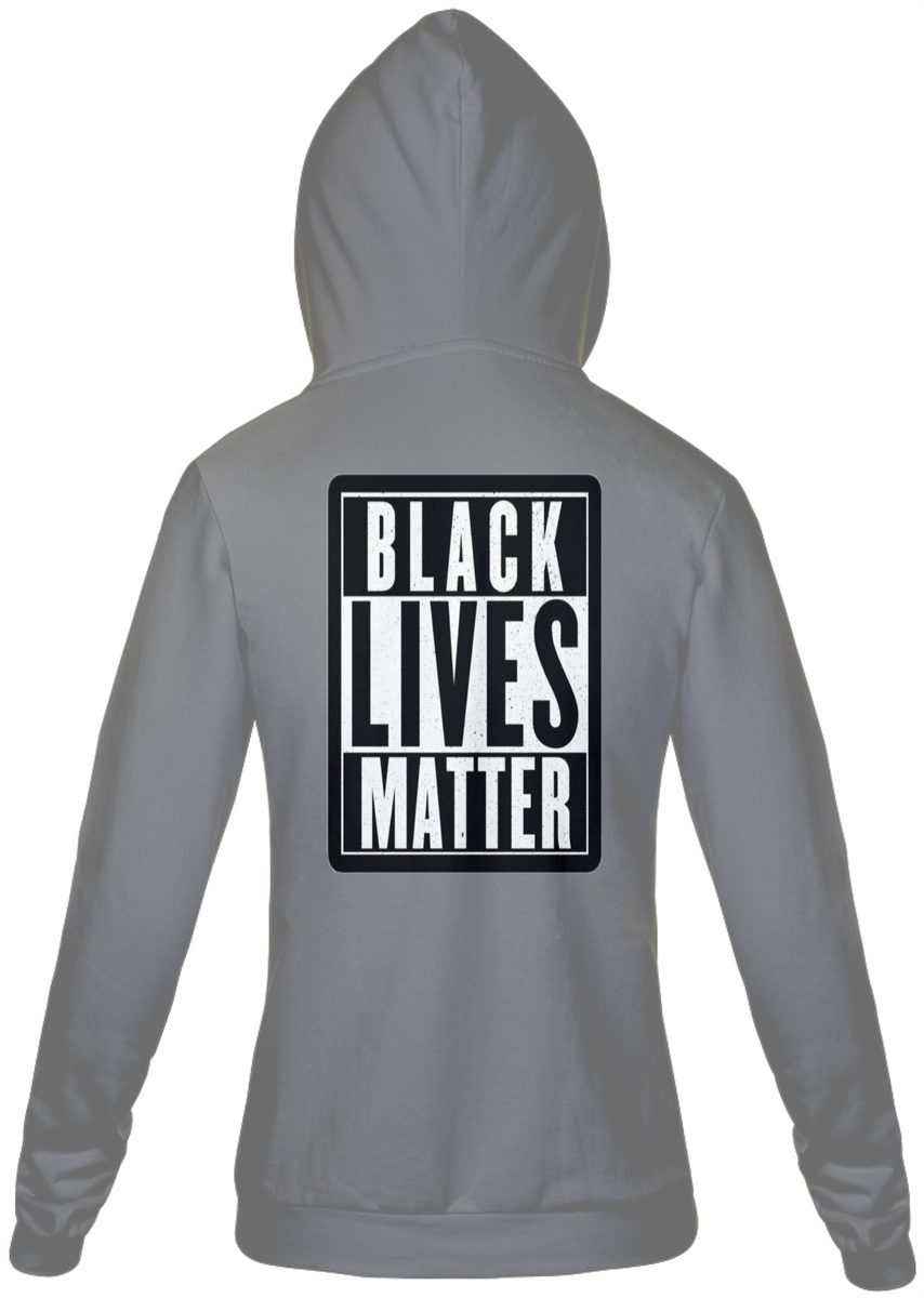 Nome do produto: Moletom com Zíper Personalizado BLACK LIVES MATTER