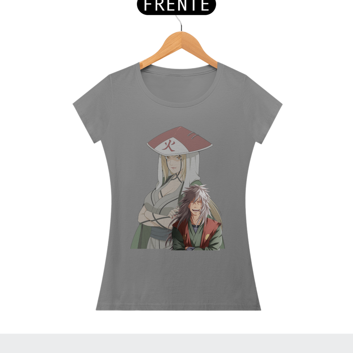 Nome do produto: Camiseta feminina Tsunade e Jiraya