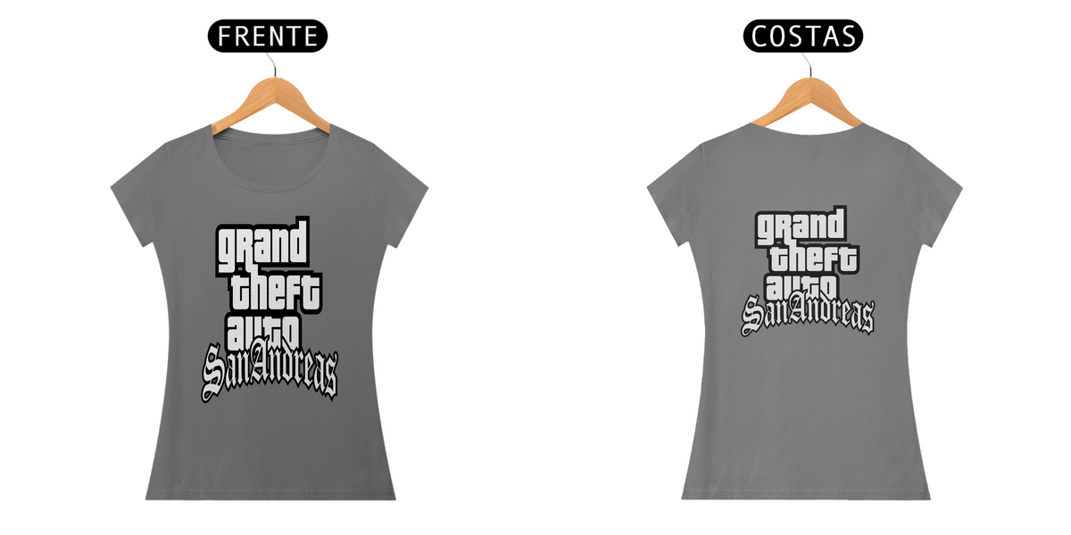 Nome do produto: Camiseta feminina GTA estonada