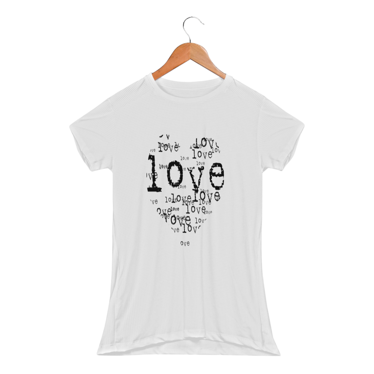 Nome do produto: Camiseta Feminina LOVE Personalizada