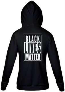 Moletom com Zíper Personalizado BLACK LIVES MATTER