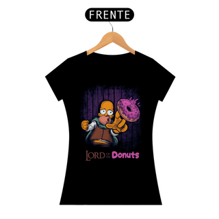 Camiseta Feminina Premium Hommer Lord Of The Donuts