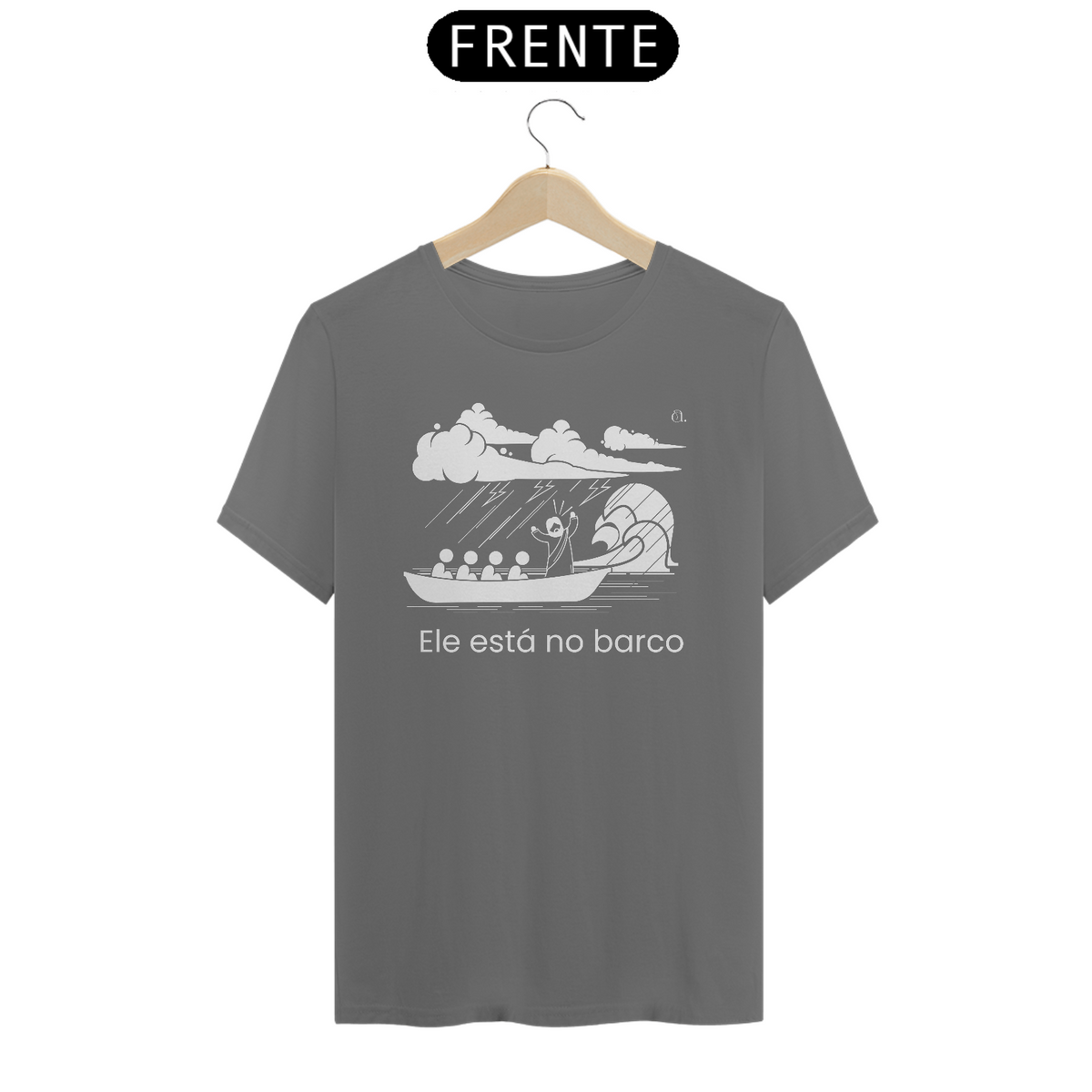 Nome do produto: Camiseta Cristã Ele está no Barco