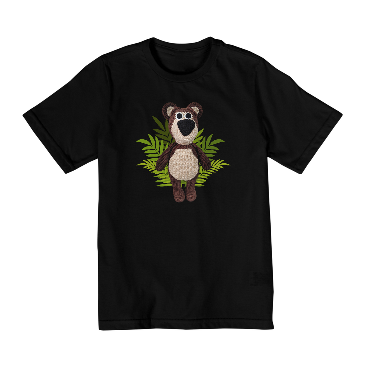 Nome do produto: Camiseta Amigurumi Inspirada no Urso da Masha