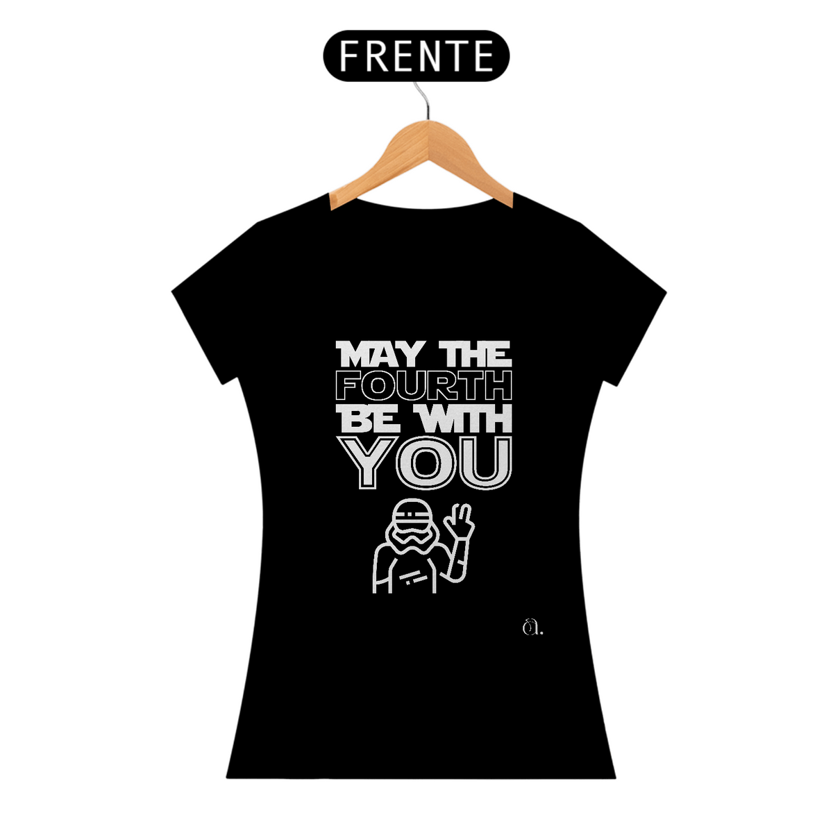 Nome do produto: Camiseta Feminina Preta May The Fourth Be With You