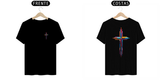 Camiseta Cristã Cruz Colorida